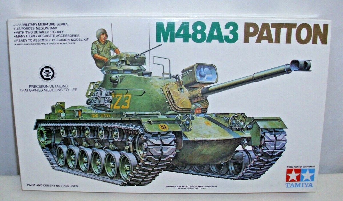TAMIYA US M48A3 PATTON TANK MODEL KIT BOXED SEALED 1/35 35120 | eBay