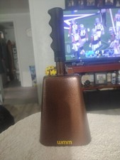 WMM Bronze Color Hand Held Cow Bell Cheering Instrument Sports Music Events 11  