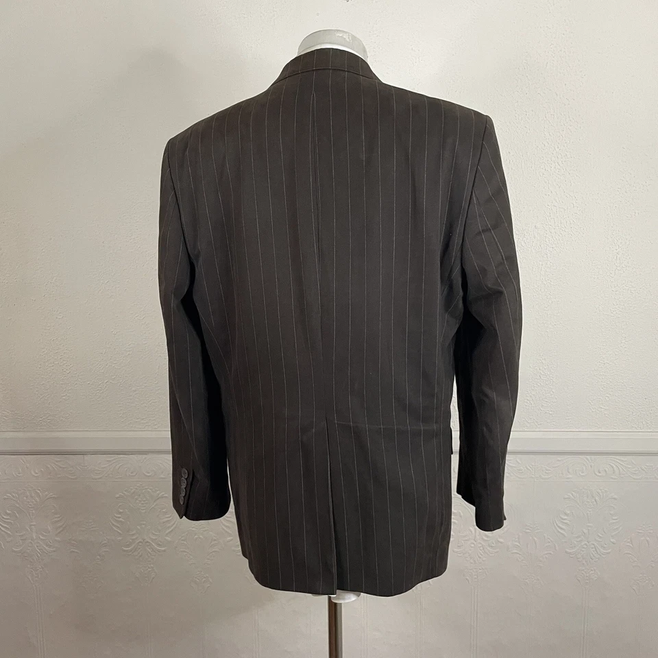 Structure Sportcoat Blazer Mens M  42R Brown Cotton Striped - Image 4 of 4