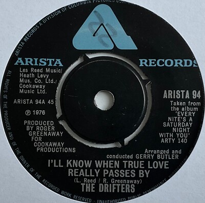The Drifters - I ll Know When True Love Really Passes By - 7  Vinyl Single