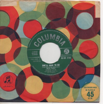 DENNIS LOTIS*BRIAN FAHEY she'll have to go (film theme)*st. louis blues 1961 7''