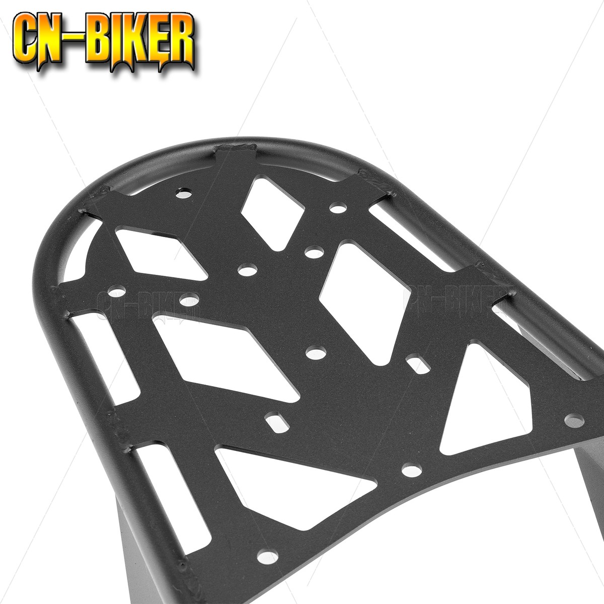 No Drilling Need Gloss Black Rear Luggage Rack For 1986-2007  
