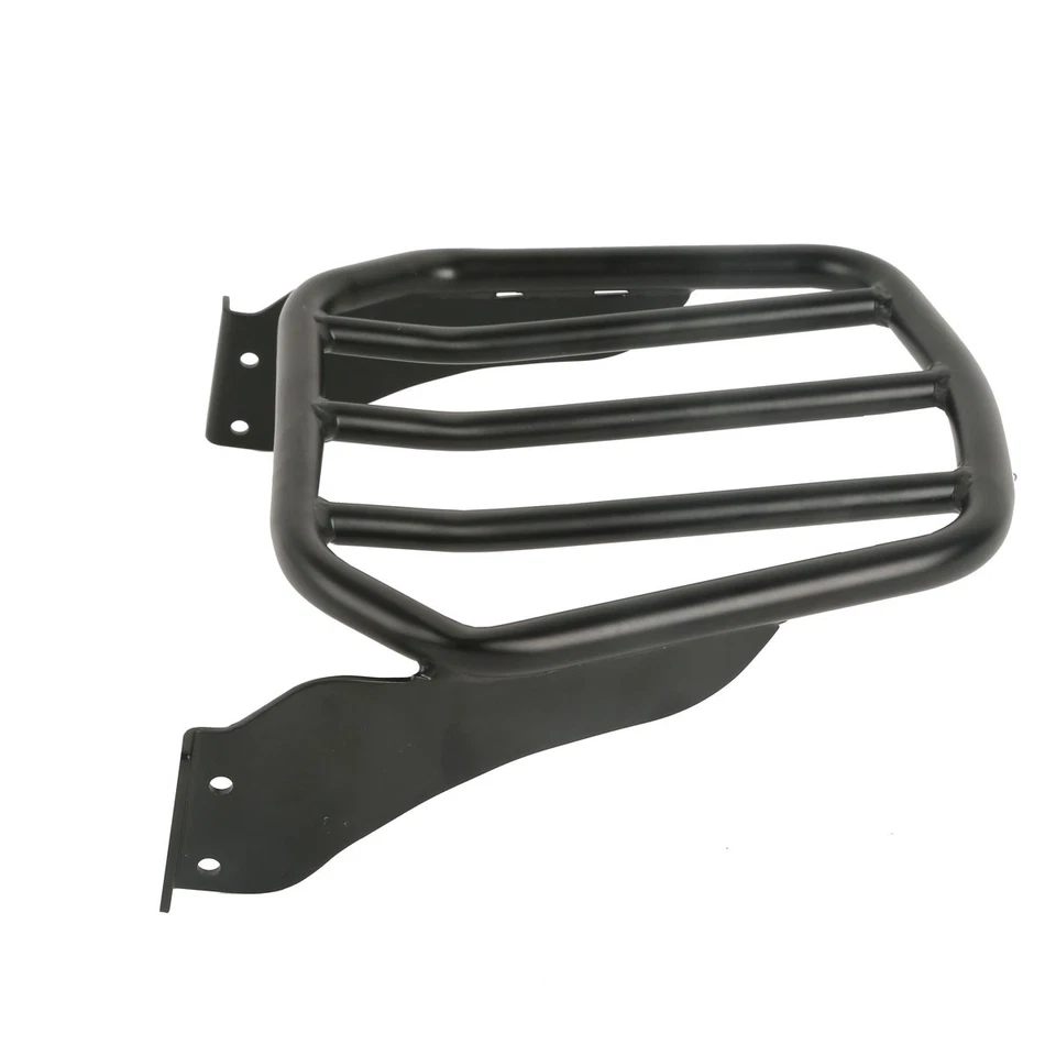 Black Tapered Sport Luggage Rack For Harley Softail Fat Boy 07-17 FLSTFB 10-16 - Image 3 of 4
