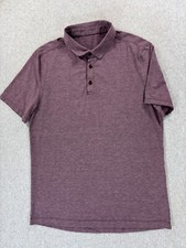Lululemon Athletica Performance TECH Short Sleeve Polo Shirt Men's Large 