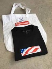 Some Notice Some Know This "This is Not Supreme" Box logo Tee USA FLAG July4th
