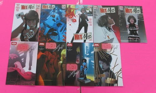 HIT ME  # 1,2,3,4,5 COMIC AWA RED LIGHT # 1,2,3,4 Two stories 9 lot