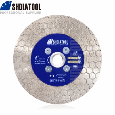 SHDIATOOL Diamanttrennscheibe Fliesensägeblatt Ø125mm mit M14 Flansch Trennschleifscheibe