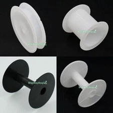EMPTY Bobbin ROUND HARD PLASTIC Wire SPOOLS end ENDS for ribbon lace line Wire