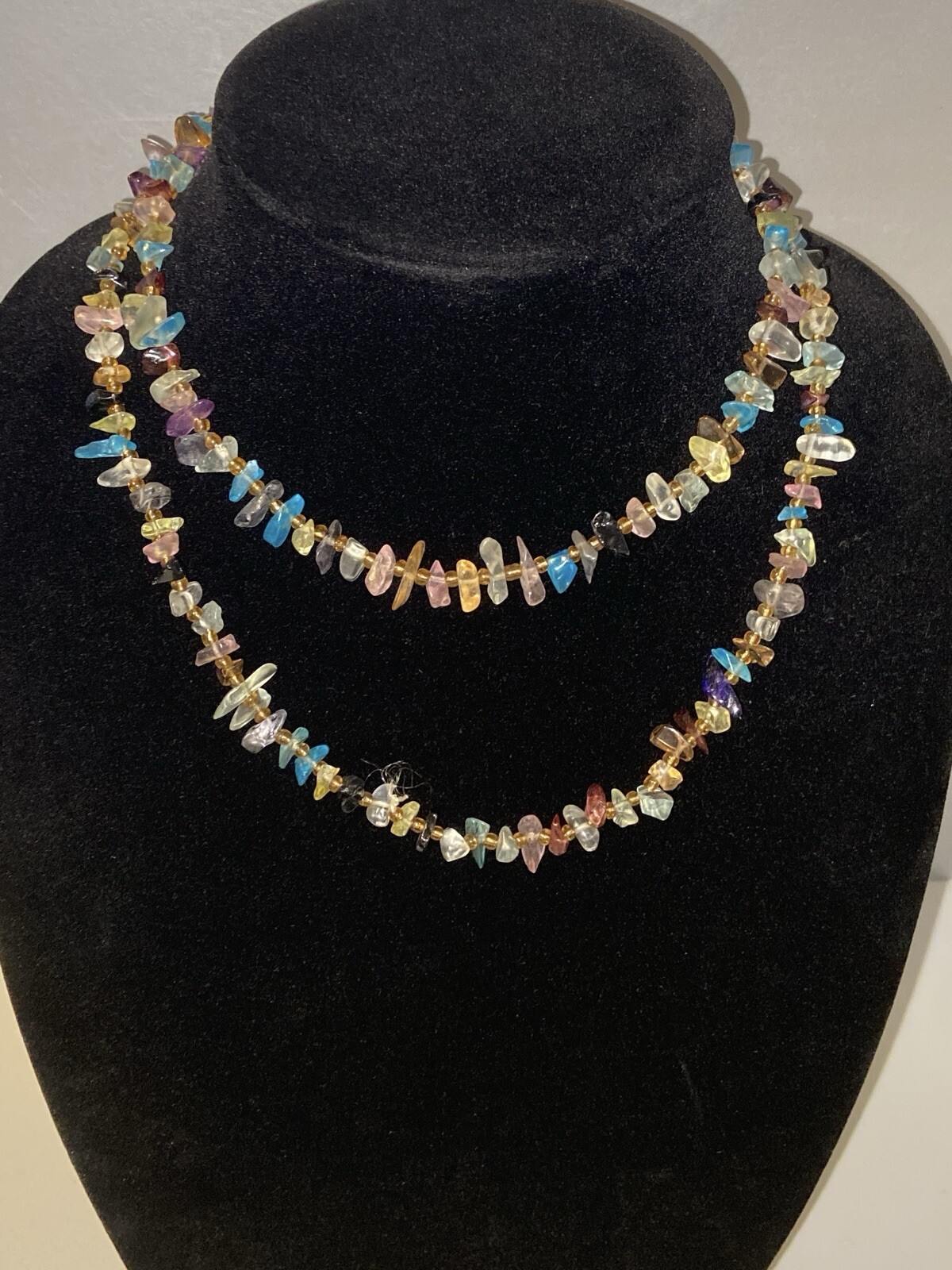 Multicolor Multi Semi Precious Clear Gemstone & B… - image 1