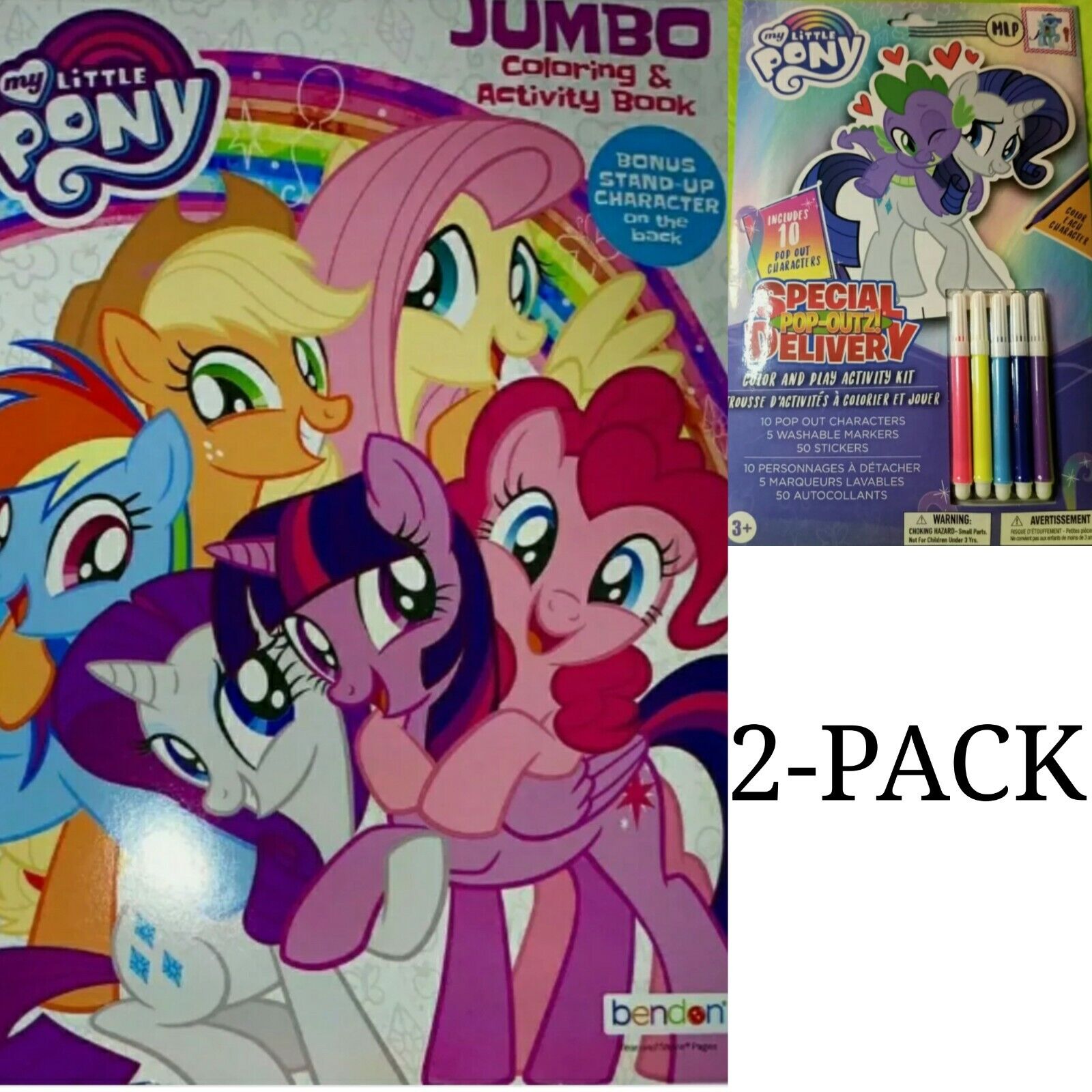  Crayola My Little Pony Coloring Pages and Stickers, Gift for  Kids, Ages 3, 4, 5, 6