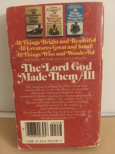 The Lord God Made Them All by James Herriot Bantam 1st Edit 1982 PB - Picture 2 of 11