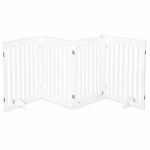 Arf Pets Freestanding Dog Gate with Walk Through Door, 4 Pannel