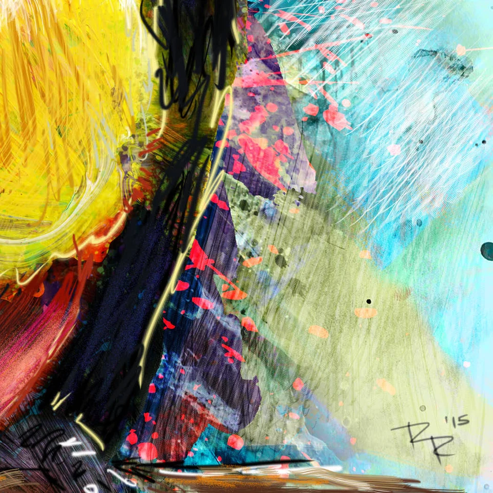 Туканское искусство, красочный холст с птицами, тропическая живопись, тема джунглей, рай - Изображение 3 из 4