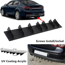 34x5" Fit For Kia Cadenza 2020 Rear Bumper Lower Diffuser Shark Fin Black Trim