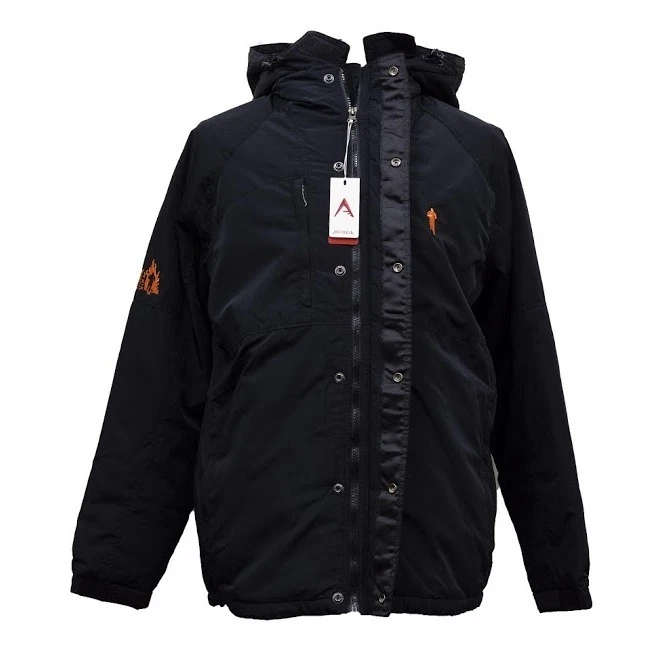 MEN ANTIGUA TOUGH MUDDER RUN MAN GEAR ZIP TREK PARKA INSULATED JACKET BLACK T52