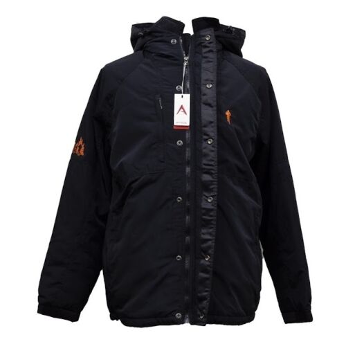 MEN ANTIGUA TOUGH MUDDER RUN MAN GEAR ZIP TREK PARKA INSULATED JACKET BLACK T52 - 第 1/5 張圖片
