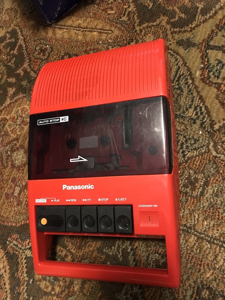 Panasonic RQ-44a RQ44a Red Portable Cassette Tape Player Recorder