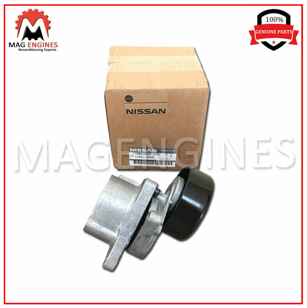 11955-JA00C GENUINE OEM SERPENTINE BELT TENSIONER ASSY 11955-JA00C GENUINE OEM SERPENTINE BELT TENSIONER ASSY