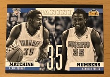 2012-13 PANINI BASKETBALL MATCHING NUMBERS KEVIN DURANT KENNETH FARIED FINALS