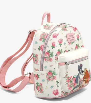 Loungefly Disney Lady And The Tramp Floral Mini Backpack  display picture 3