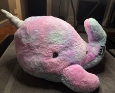 FAO Schwarz Glow Brights Toy Plush Narwhal Plush Toy No Sound No Light