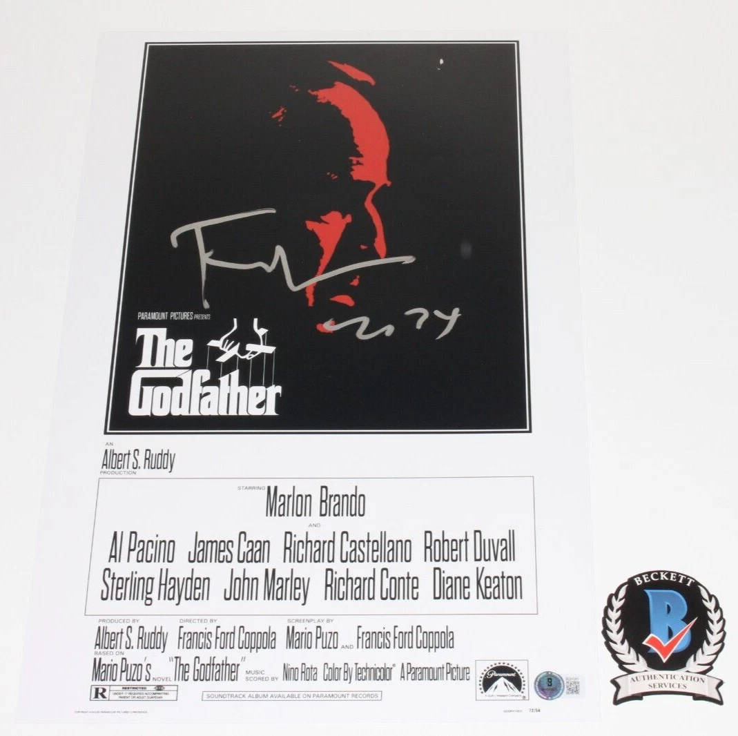 教父电影海报原亲笔签名电影海报| eBay