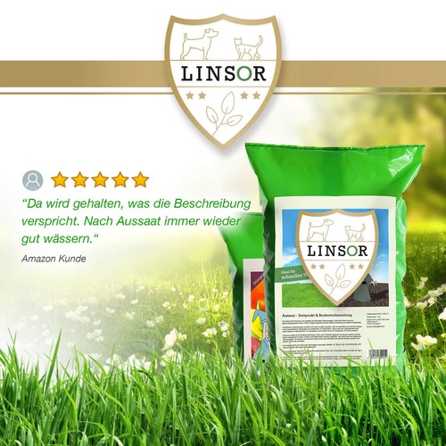 Linsor Zauberrasen Rasensamen Rasen Grassamen Gras Rasensaat Nachsaat Samen 2,5k - Bild 2 von 4