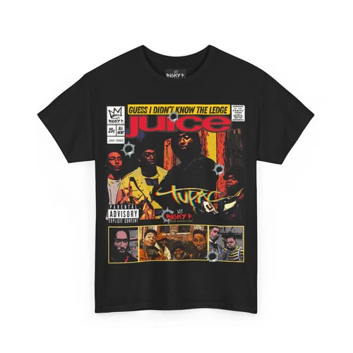 Juice Movie 1992 Omar Epps 2Pac Comic Art Ricky P Unisex Heavy Cotton Tee
