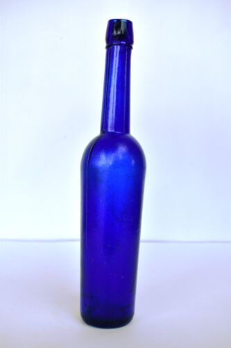 Antik Medizin Flasche Kobaltblau Lang Hals Rizinus Öl Glas Apotheker Alt " 16 - Bild 1 von 7