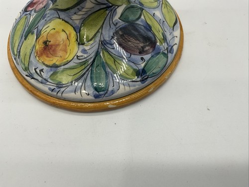 VTG Italian Hand Painted Candle Holder W/Swans - Picture 6 of 12