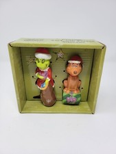 Dr.Suess The Grinch and Max Christmas Holiday Salt and Pepper Shakers NEW