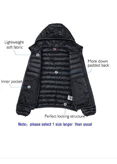 NWT CAMEL Down Puffer XL Ultra Lightweight Short Hooded