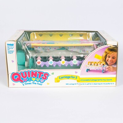 Neu in OVP 1990 Tyco Quints Puppenwagen für 5