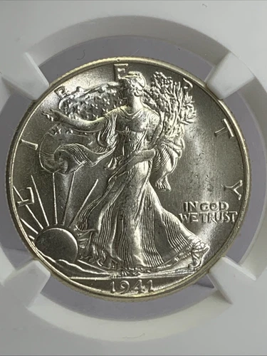 1941 D 50C NGC MS 64 Walking Liberty Half Dollar