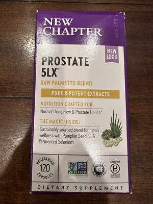 New Chapter Prostate Prostate 5LX Vegetarian Supplement - 120  exp. 5/28