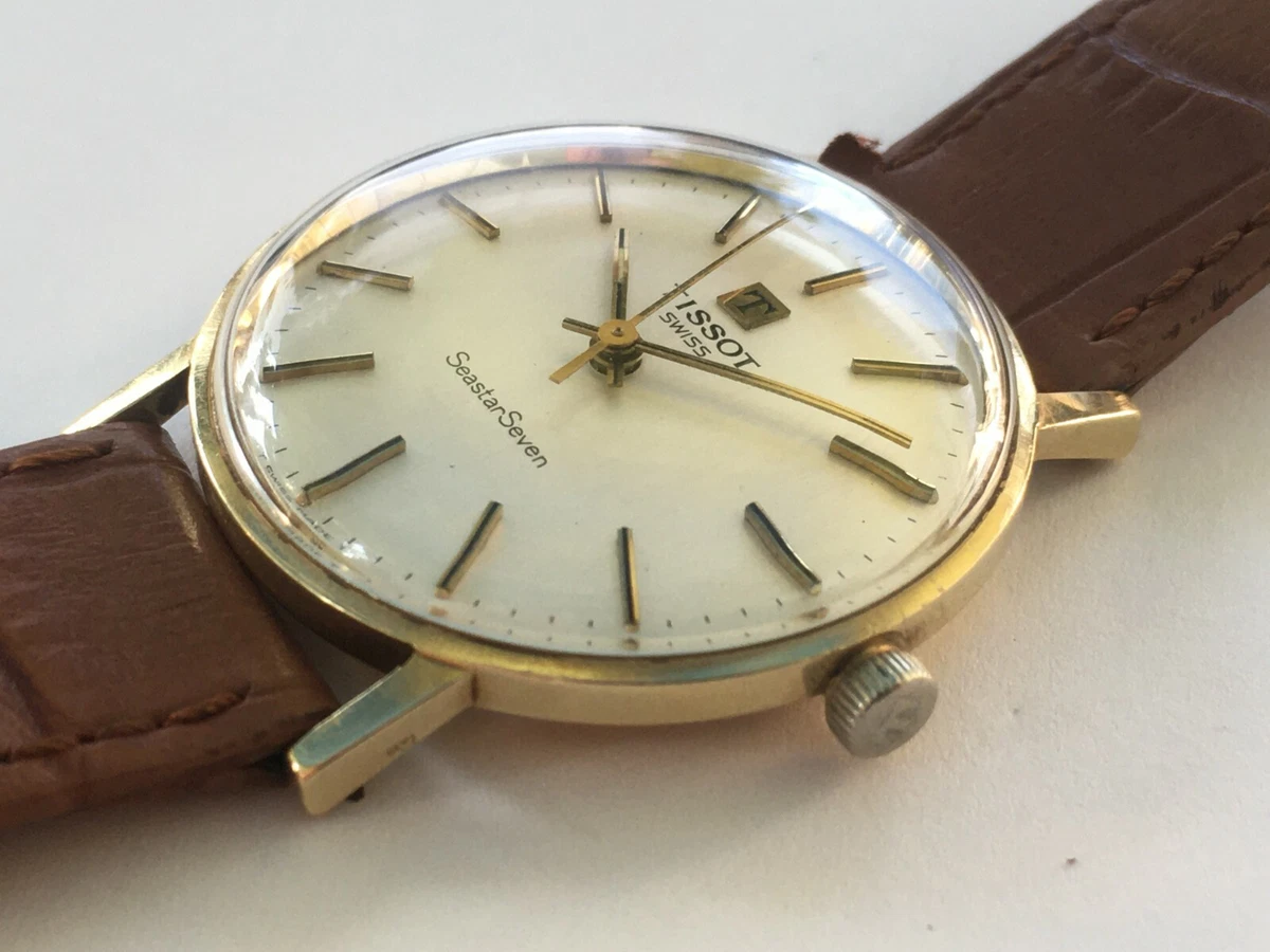 Tissot seastar automatic vintage 1960s mens gold cheap