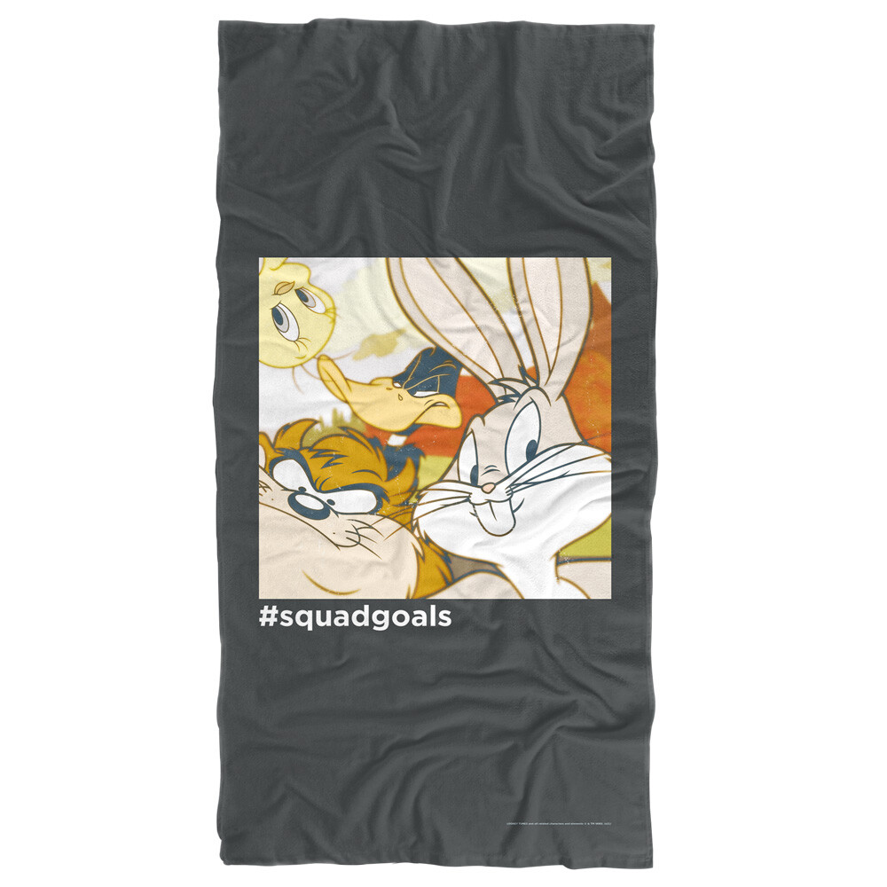Looney Tunes Squad Goals Beach Towel 30x60 Inches for Pool and Beach