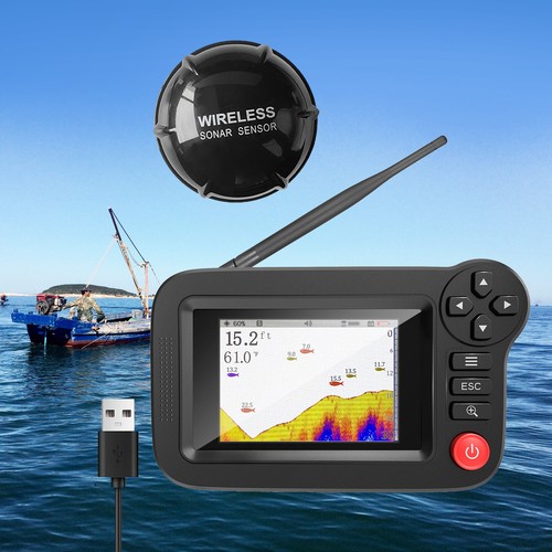 3.5in Wireless Sonar Fish Finder Underwater Depth Sounder With Fishing Detector - Picture 19 of 22