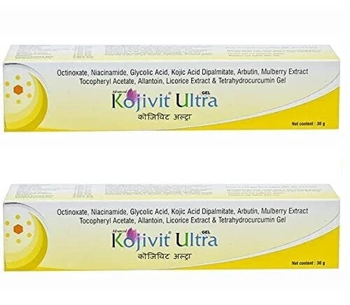 2X Kojivit Ultra Gel With Glycolic Acid, Kojic Acid, Arbutin 30gm Free Shipping - Picture 3 of 4