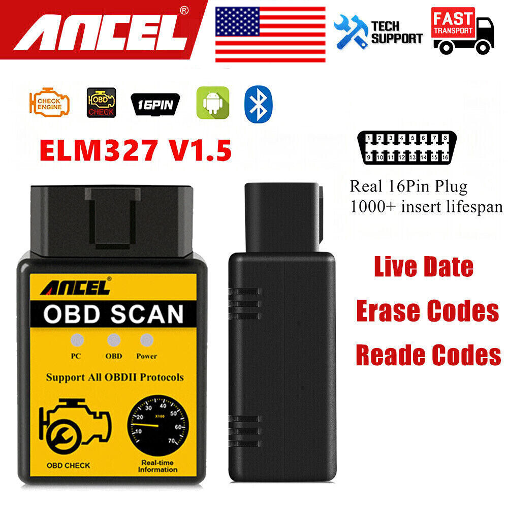 Bluetooth OBD2 OBDII Car Diagnostic Scanner Auto Fault Code Reader Tool ELM327-image