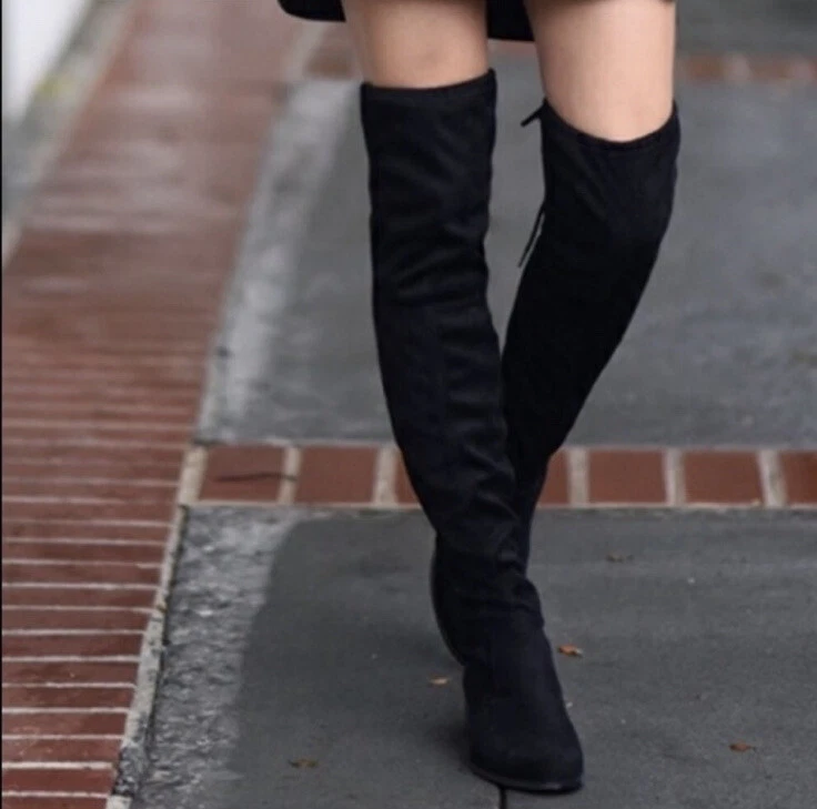 Charles by Charles David Womens 9 Gravity Stretch Black Over The Knee Boots
