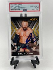 Eric Young Signed 2017 Topps WWE NXT Trading Card Autograph PSA DNA Slabbed