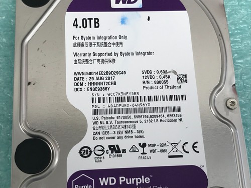WD Purple WD40PURX-64N96Y0 4TB 3.5" SATA Surveillance Hard Drive *Read* - HD983 - Bild 2 von 11