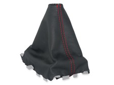 FÜR MAZDA 6 GG 02-07 SCHALTMANSCHETTE SCHALTSACK NATURLEDER NAHT ROT