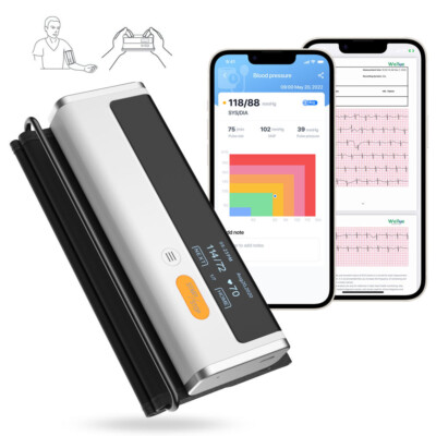 Checkme BP2 Bluetooth Blood Pressure Monitor with free AI ECG Analysis Function