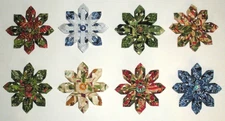 Scandinavian Christmas Stars Handmade in Oregon!  Lot of 8 #14  FREE SHIP!