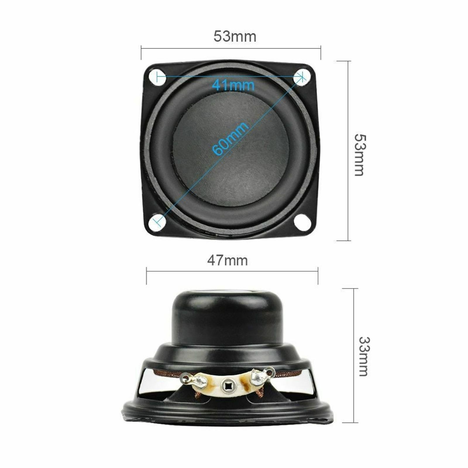 10W 2" Full Range 4ohm Universal Magnetic Speaker With Installation Space 2Pack