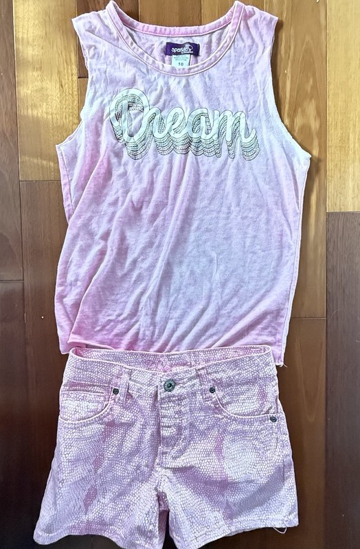Sparkle By Stoopher Tshirt Sequins & Taboo Shorts Girls Size 10 Nwt