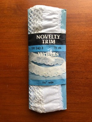 New White Scalloped Lace Trim 1-1/4'' wide x 1-1/2 yards by  Wrights