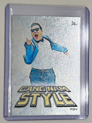 PSY Limited Platinum Plated Artist Signed ''Gangnam Style'' Trading Card 1/1